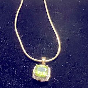 Sterling/ peridot necklace